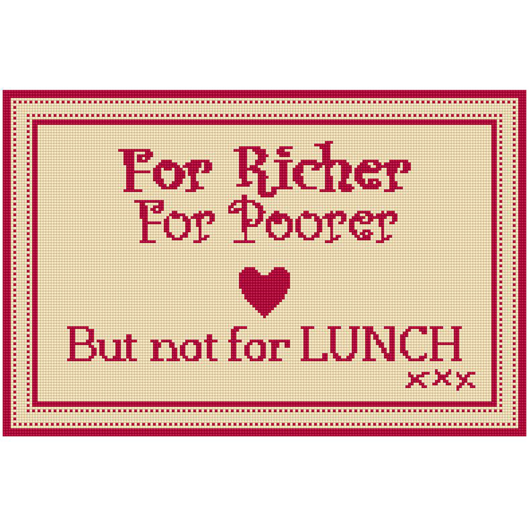 For Richer For Poorer - One Off Needlework