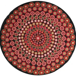 Millefiori Round Black